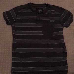 Gray And black T-shirt